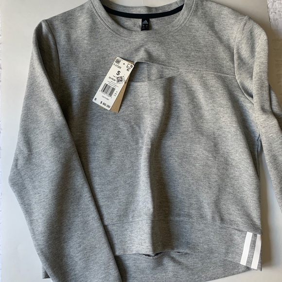 NWT Adidas 3-STRIPES PERFORMANCE SWEATSHIRT - Picture 3 of 6